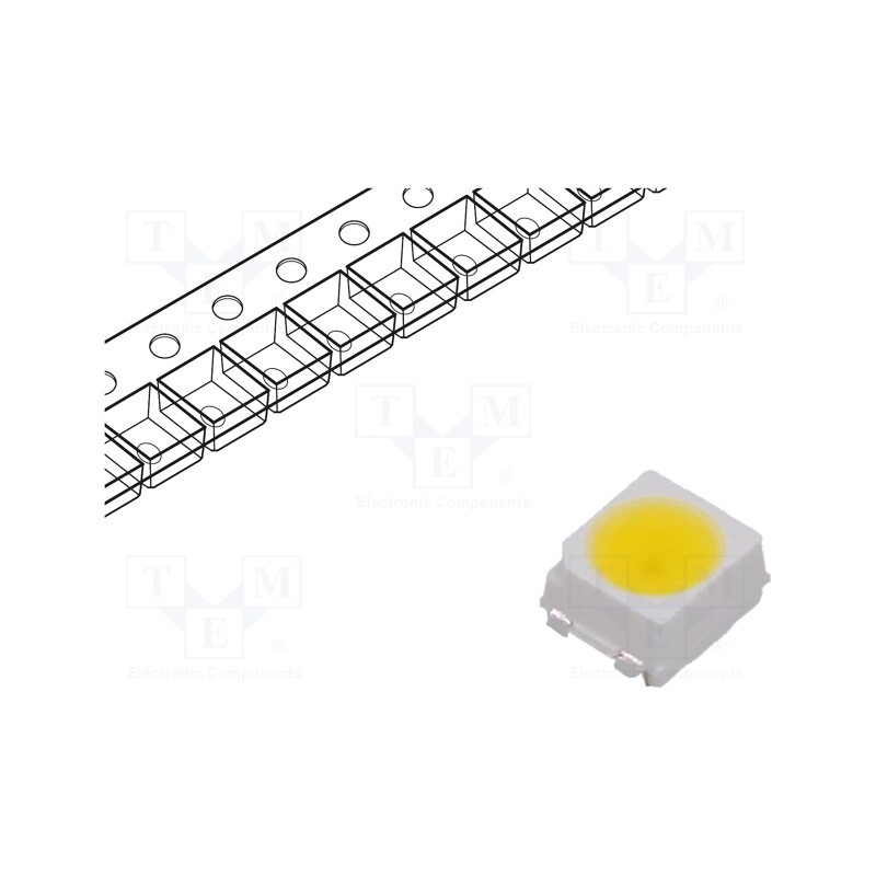 10 pcs : HSMW-A100-V40J1 - LED, SMD, 3528,PLCC2, white cold, 715÷1800mcd, 120°, 20mA, 114mW