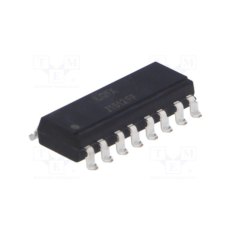 10 pcs : ILQ2XSM - Optocoupler, SMD, Ch: 4, OUT: transistor, Uinsul: 7.5kV, Uce: 50V