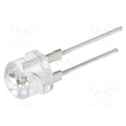 10 pcs : OS5RE387E1U - LED, 8mm, red, 140°, Front: convex, 5.7÷7.8V, No.of term: 2, 15÷20lm