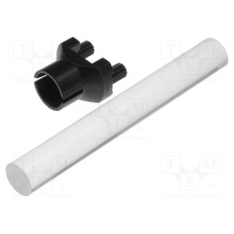 10 pcs : 1216.1005 - Fiber for LED, round, Ø5mm, Front: flat