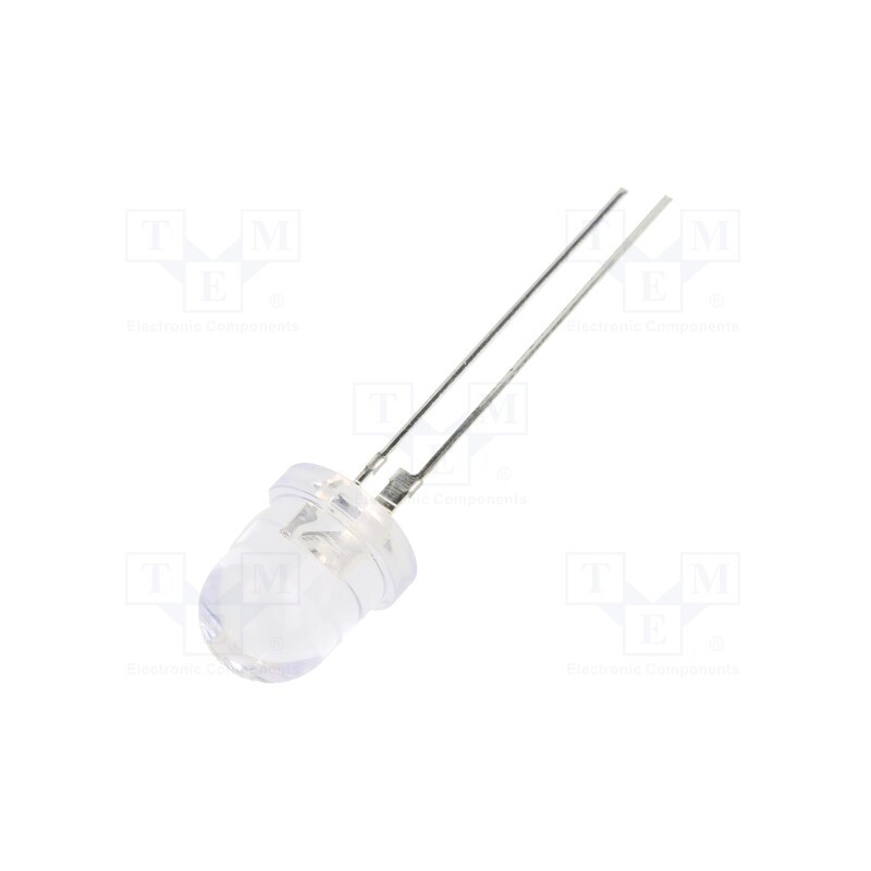 10 pcs : OSR7CA8131P - LED, 7.8mm, red, 14400÷18000mcd, 30°, Front: convex, 2.3÷2.6V