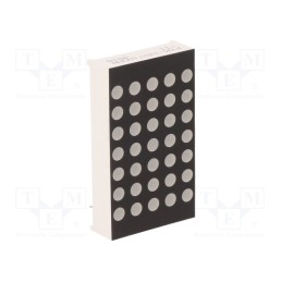 10 pcs : FYM-12571AUHR-11 - Display: LED, matrix, 5x7, red, 30÷60mcd, cathode, 22.8x39.1x8mm