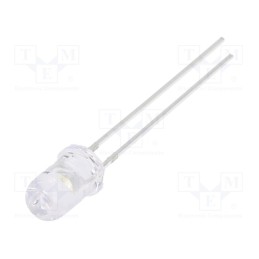 10 pcs : OSW57L5A31A-12V - LED, 5mm, white cold, 15000mcd, 30°, Front: convex, 12V, -30÷85°C