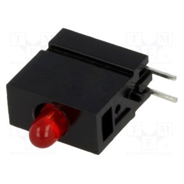 10 pcs : 1808.2030999999999 - LED, in housing, red, 3mm, No.of diodes: 1, 20mA, Lens: red,diffused