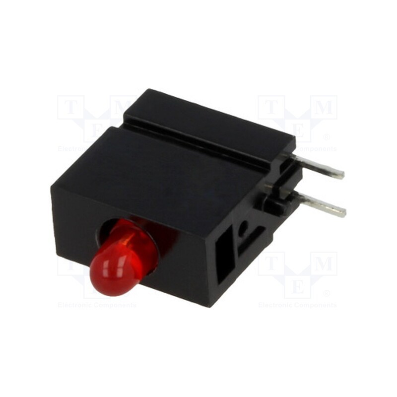10 pcs : 1808.2030999999999 - LED, in housing, red, 3mm, No.of diodes: 1, 20mA, Lens: red,diffused