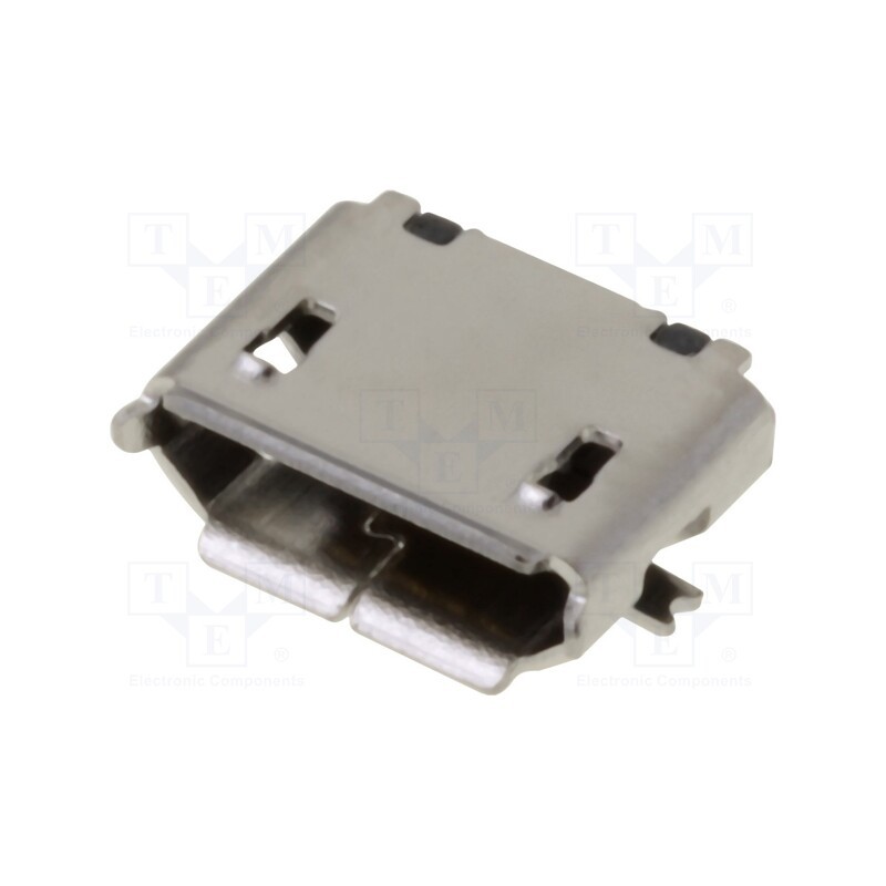 10 pcs : 207A-BBA0-R - Socket, USB B micro, SMT, PIN: 5, USB 2.0, gold-plated