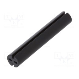 50 pcs : 8GE04V80534 - Spacer sleeve, LED, Øout: 5.1mm, ØLED: 5mm, L: 30mm, black, UL94V-0