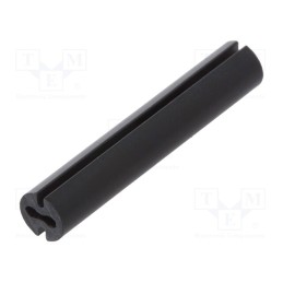 50 pcs : 8GE04V80544 - Spacer sleeve, LED, Øout: 4.8mm, ØLED: 3mm, L: 27mm, black, UL94V-0