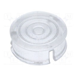 100 pcs : FIX-LC5-3 - LED lens, round, polycarbonate, transparent, 5mm, Front: flat