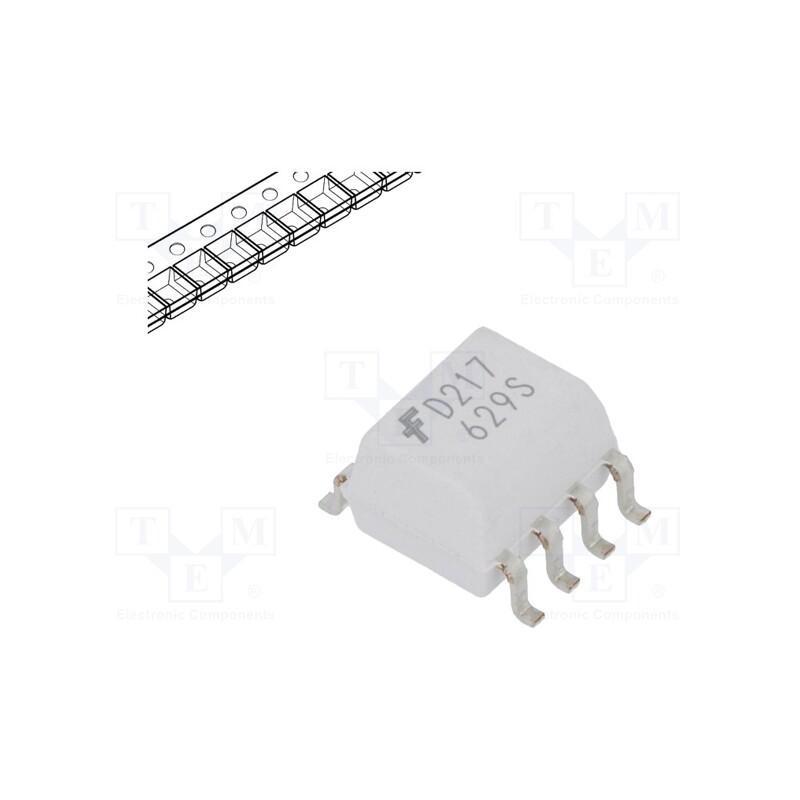 10 pcs : MOCD217M - Optocoupler, SMD, Ch: 2, OUT: transistor, 2.5kV, CTR@If: 100%@1mA