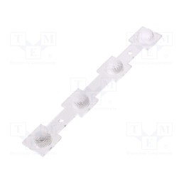 10 pcs : C16588_DAISY-4X1-W - LED lens, rectangular, transparent, C16585,C16783, 50°
