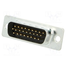 10 pcs : 2101-0300-02 - D-Sub HD, PIN: 26, plug, male, for cable, soldering, black