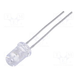 10 pcs : HLMP-CB3A-UV0DD - LED, 5mm, blue, 3200÷5500mcd, 30°, Front: convex, 2.8÷3.8V