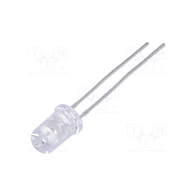 10 pcs : HLMP-CB3A-UV0DD - LED, 5mm, blue, 3200÷5500mcd, 30°, Front: convex, 2.8÷3.8V