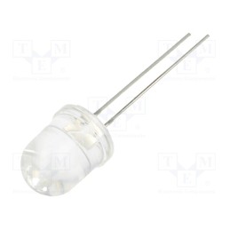 10 pcs : LL-803WC2C-W2-2B - LED, 8mm, white cold, 4000÷5000mcd, 15°, Front: convex, 3÷4V