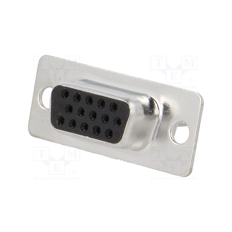 10 pcs : 2101-0300-11 - D-Sub HD, PIN: 15, plug, female, for cable, soldering, black