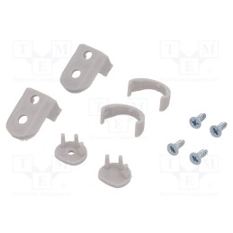 10 set : 86340022 -AS - Flat holder, grey, 2pcs, PEN8