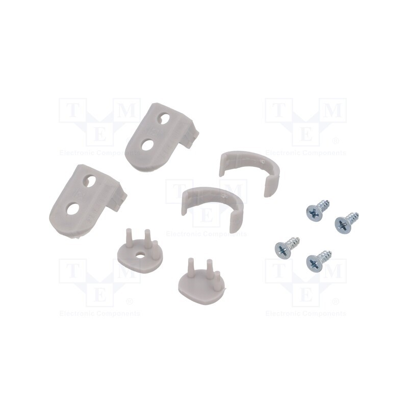 10 set : 86340022 -AS - Flat holder, grey, 2pcs, PEN8