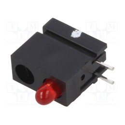 10 pcs : 1801.2032999999999 - LED, in housing, red, 2.8mm, No.of diodes: 1, 2mA, 60°, 1.2÷4mcd