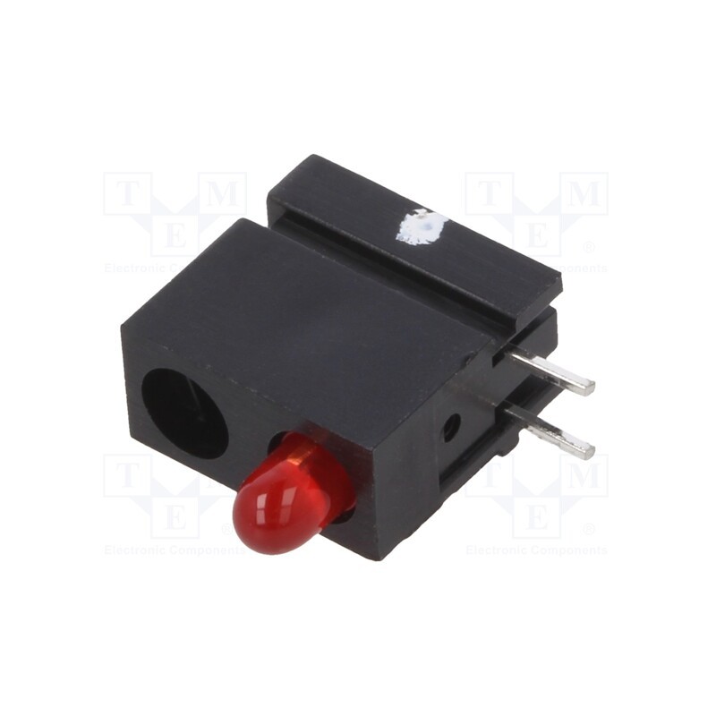 10 pcs : 1801.2032999999999 - LED, in housing, red, 2.8mm, No.of diodes: 1, 2mA, 60°, 1.2÷4mcd