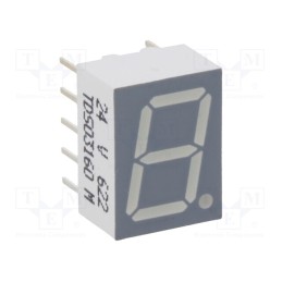 10 pcs : TDSO3160 - Display: LED, 7-segment, 10mm, 0.39', No.char: 1, orange-red, 2÷3V
