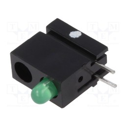 10 pcs : 1801.0833 - LED, in housing, green, 2.8mm, No.of diodes: 1, 2mA, 60°, 1÷5mcd