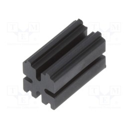 50 pcs : 8GE04V80262 - Spacer sleeve, LED, ØLED: 3mm, L: 9mm, black, UL94V-0, Mat: polyamide