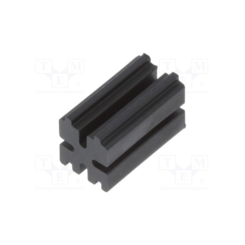 50 pcs : 8GE04V80262 - Spacer sleeve, LED, ØLED: 3mm, L: 9mm, black, UL94V-0, Mat: polyamide