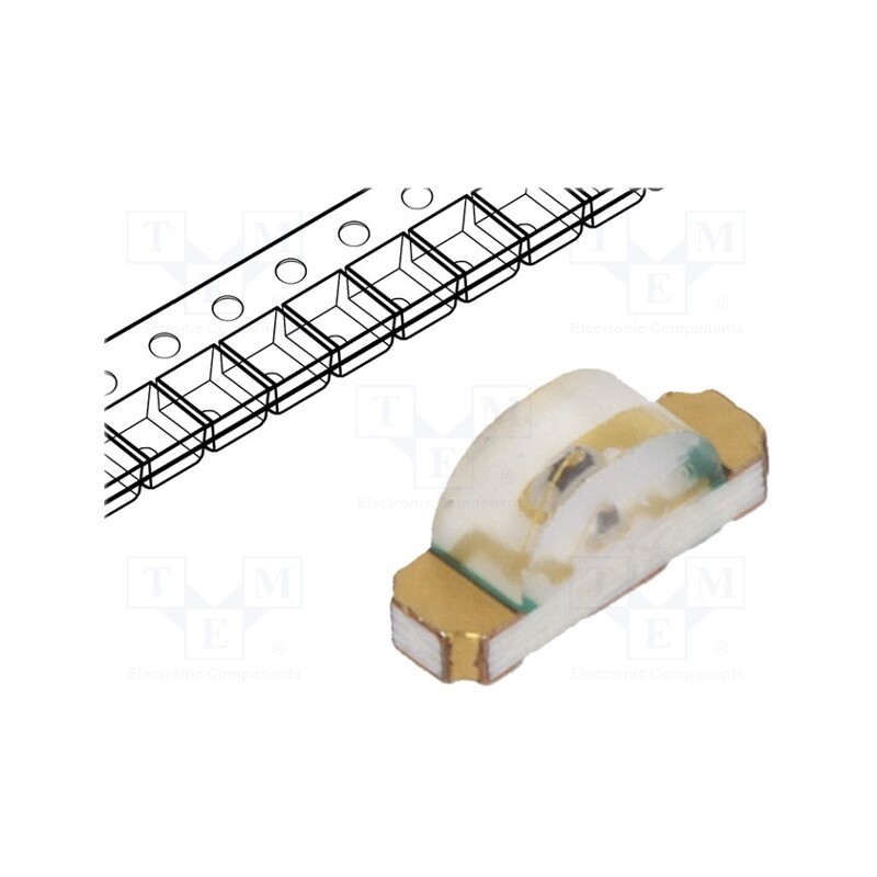 20 pcs : HSMH-C110 - LED, SMD, 1204, red, 7.2÷17mcd, 3.2x1.5x1mm, 130°, 1.8÷2.6V, 20mA