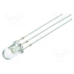 10 pcs : OSRBPA5B31A - LED, 5mm, red/blue, 30°, Front: convex, 1.8÷2.6/2.9÷3.6V, -30÷85°C