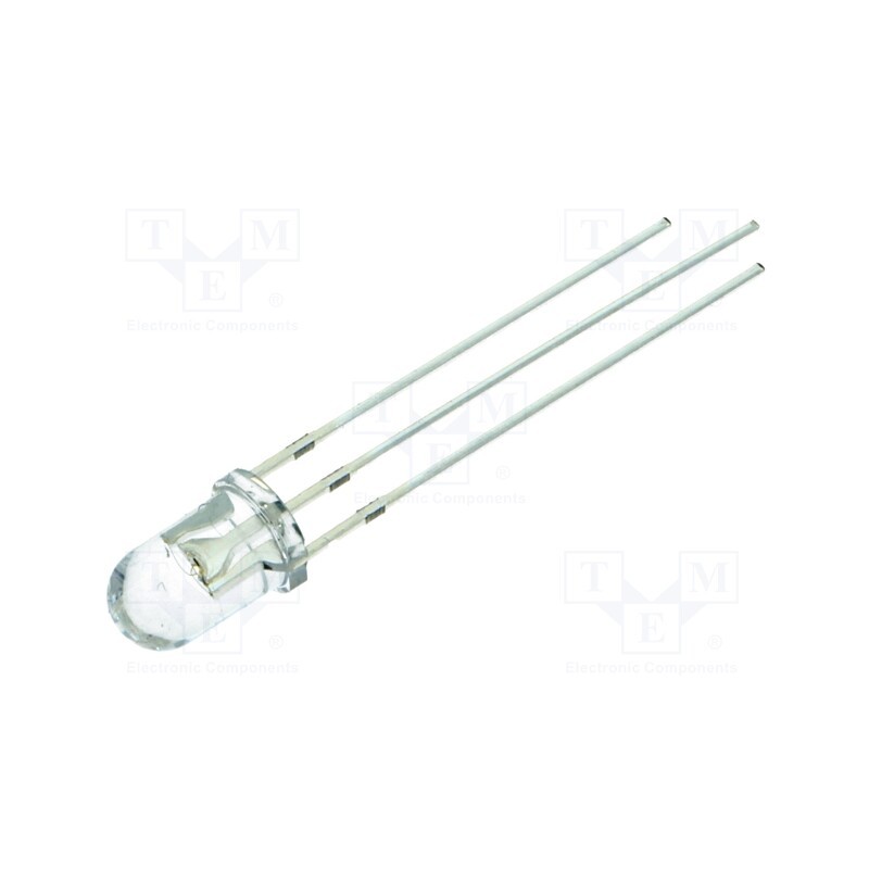 10 pcs : OSRBPA5B31A - LED, 5mm, red/blue, 30°, Front: convex, 1.8÷2.6/2.9÷3.6V, -30÷85°C