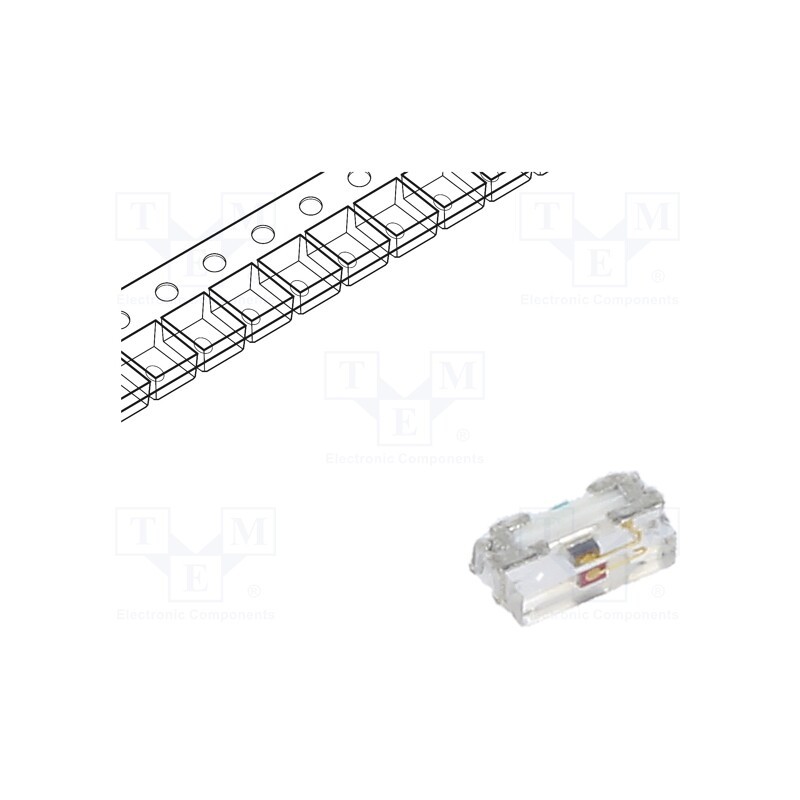 10 pcs : HSMC-C230 - LED, SMD, 0402, red, 28.5mcd, 1x0.55x0.3mm, 140°, 1.6÷2.4V, 20mA