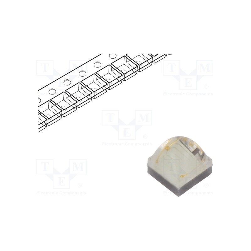 10 pcs : PQ2N-4LGE - LED, green, 130°, 700mA, λd: 515÷535nm, 146÷187lm, 1.6x1.6x1.5mm