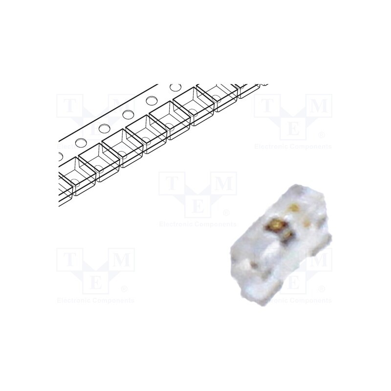 10 pcs : HSME-C230 - LED, SMD, 0402, green, 28.5mcd, 1x0.55x0.3mm, 140°, 1.6÷2.4V, 20mA