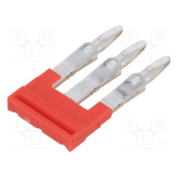 10 pcs : 2108690000 ZQV 2.5N/3 RD - Comb bridge, ways: 3, red, A series