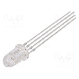 10 pcs : OSTAPA5201A - LED, 5mm, RGB, 8°, Front: convex, 2.1÷2.6/3.1÷3.6/3.1÷3.6V, round