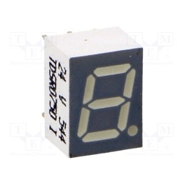 10 pcs : TDSR0750 - Display: LED, 7-segment, 7mm, 0.28', No.char: 1, red, 0.7÷2.2mcd