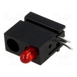 10 pcs : 1801.2030999999999 - LED, in housing, red, 3mm, No.of diodes: 1, 20mA, Lens: red,diffused