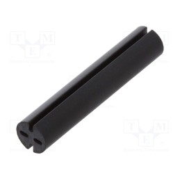 50 pcs : 8GE04V80577 - Spacer sleeve, LED, Øout: 5.1mm, ØLED: 5mm, L: 26mm, black, UL94V-0