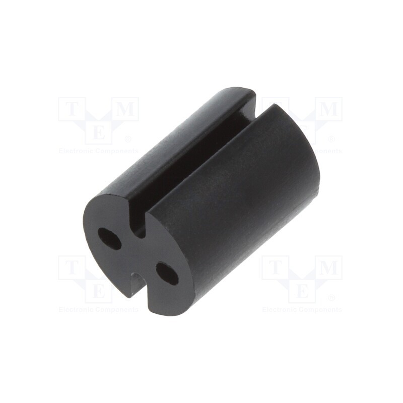 50 pcs : 8GE04V80350 -AS - Spacer sleeve, LED, Øout: 4.8mm, ØLED: 3mm, L: 6.4mm, black, UL94HB