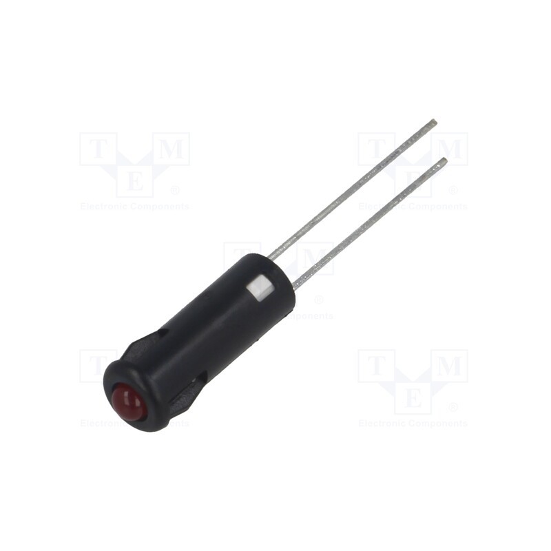 10 pcs : SKRD050 - Indicator: LED, prominent, red, Ø5.2mm, IP40, for PCB, ØLED: 3mm