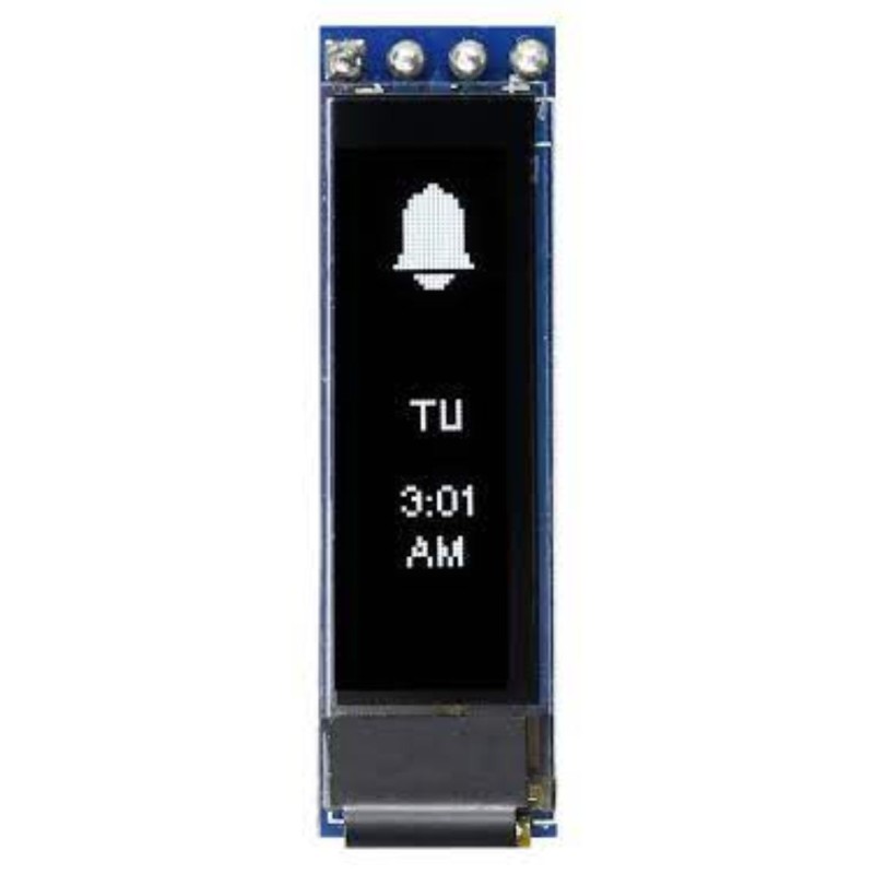 1 pcs - Midas 0.84in White Passive matrix OLED Display 96 x 16pixels COB I2C Interface