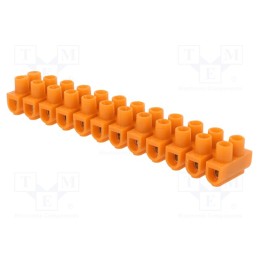 10 pcs : 21310108 - Terminal block, screw terminal, 4mm2, 32A, ways: 12, terminals: 24