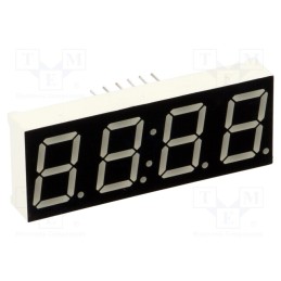 10 pcs : OPD-Q5621LY-BW - Display: LED, 7-segment, 14.2mm, 0.56', No.char: 4, yellow, 60mcd