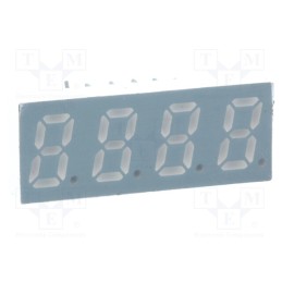 10 pcs : KW4-311AVA - Display: LED, 7-segment, 8mm, 0.31', No.char: 4, red, 10÷20mcd, anode