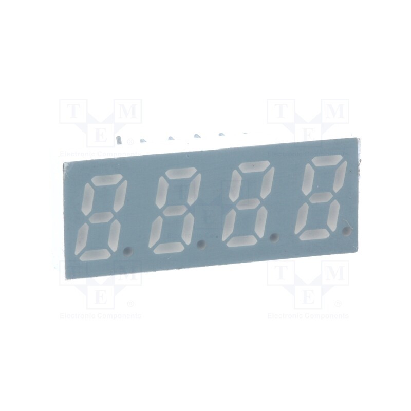 10 pcs : KW4-311AVA - Display: LED, 7-segment, 8mm, 0.31', No.char: 4, red, 10÷20mcd, anode