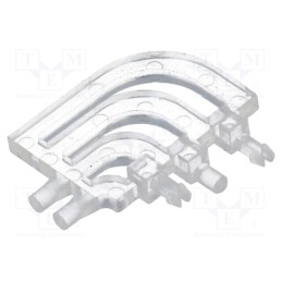 50 pcs : FIX-LPED2-1V0 -AS - Fiber for LED, round, Ø1.5mm, No.of mod: 2, Front: flat, UL94V-0