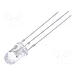 10 pcs : OSYPMC5B31A-12V - LED, 5mm, yellow/green, 30°, Front: convex, 12÷15V, No.of term: 3