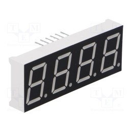 10 pcs : LFD056AUE-101A-02 - Display: LED, 7-segment, 14.22mm, 0.56', No.char: 4, red, 10.8mcd