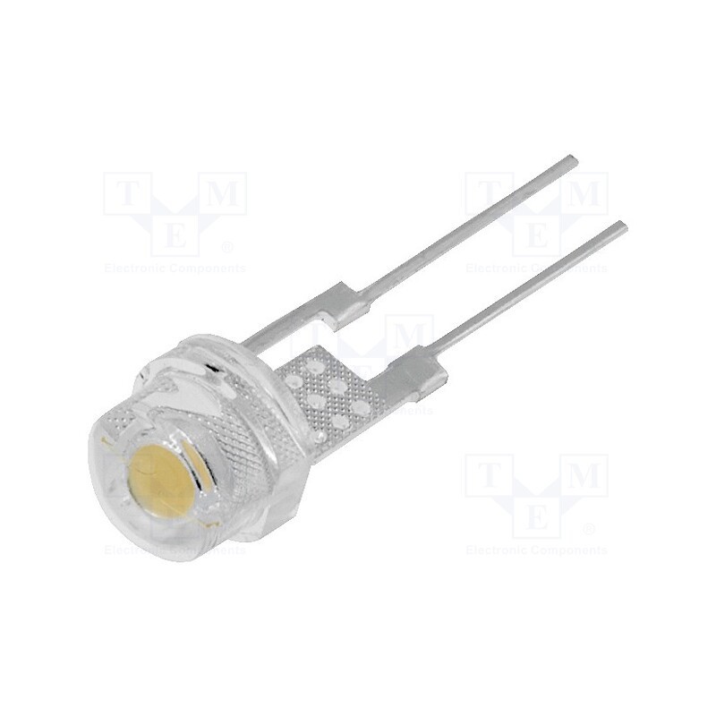 10 pcs : OSM5XL56E1R - LED, 4.8mm, white warm, 3300mcd, 140°, Front: convex, No.of term: 2
